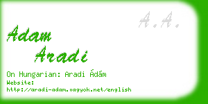 adam aradi business card